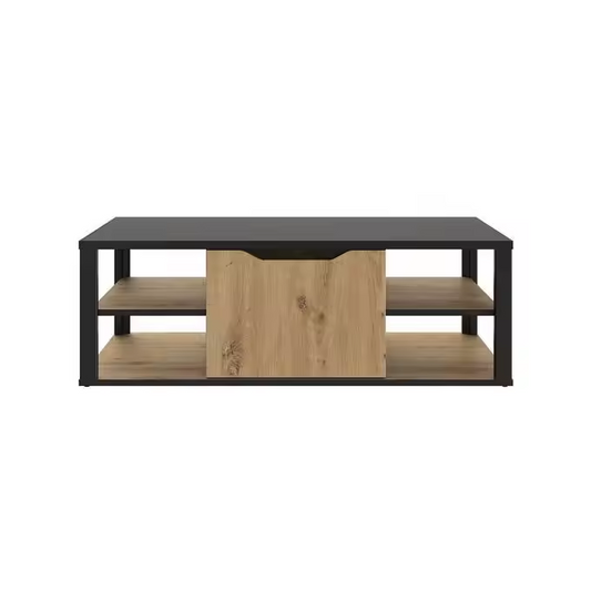 Black Frame Wooden Coffee Table