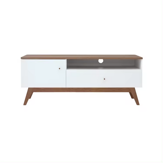 Brown Wooden Tv Console With Drawer