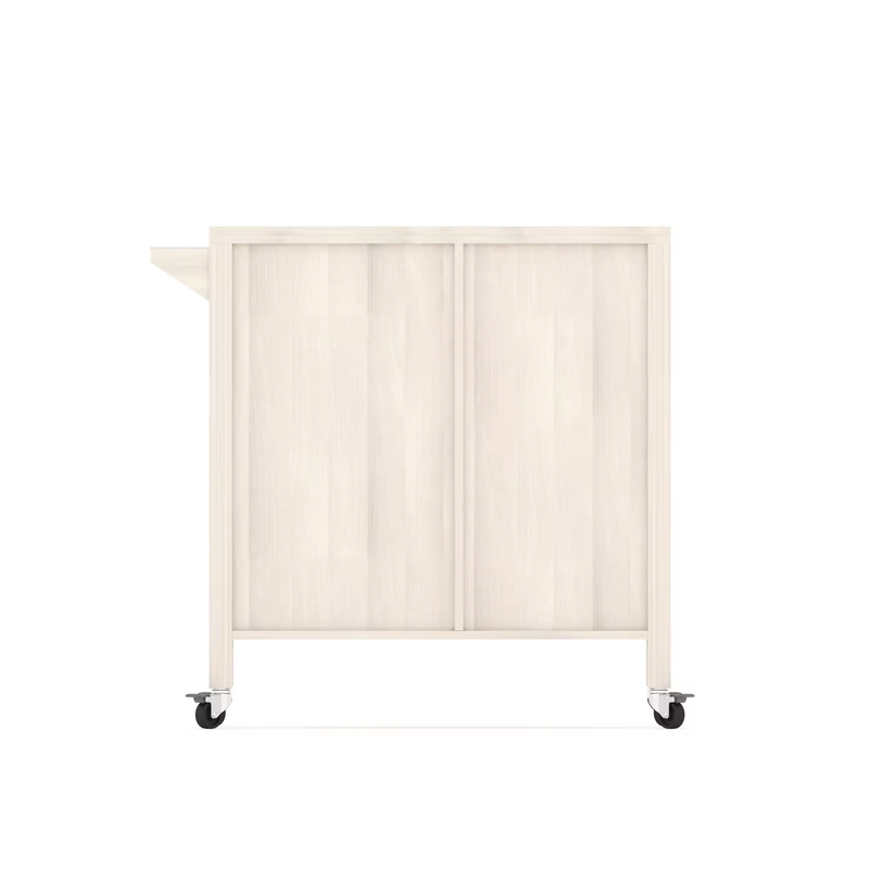 White Wooden Dining Trolley