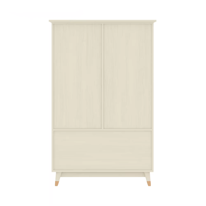 White Display Cabinet With Reed Glass Doors