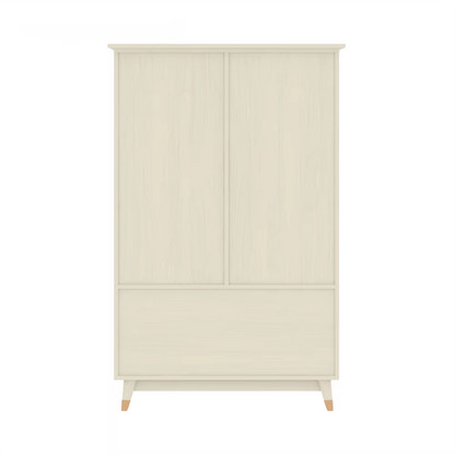 White Display Cabinet With Reed Glass Doors